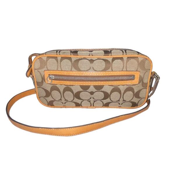 Coach Signature Canvas Brown Mini Crossbody Shoulder Bag - Picture 5 of 15